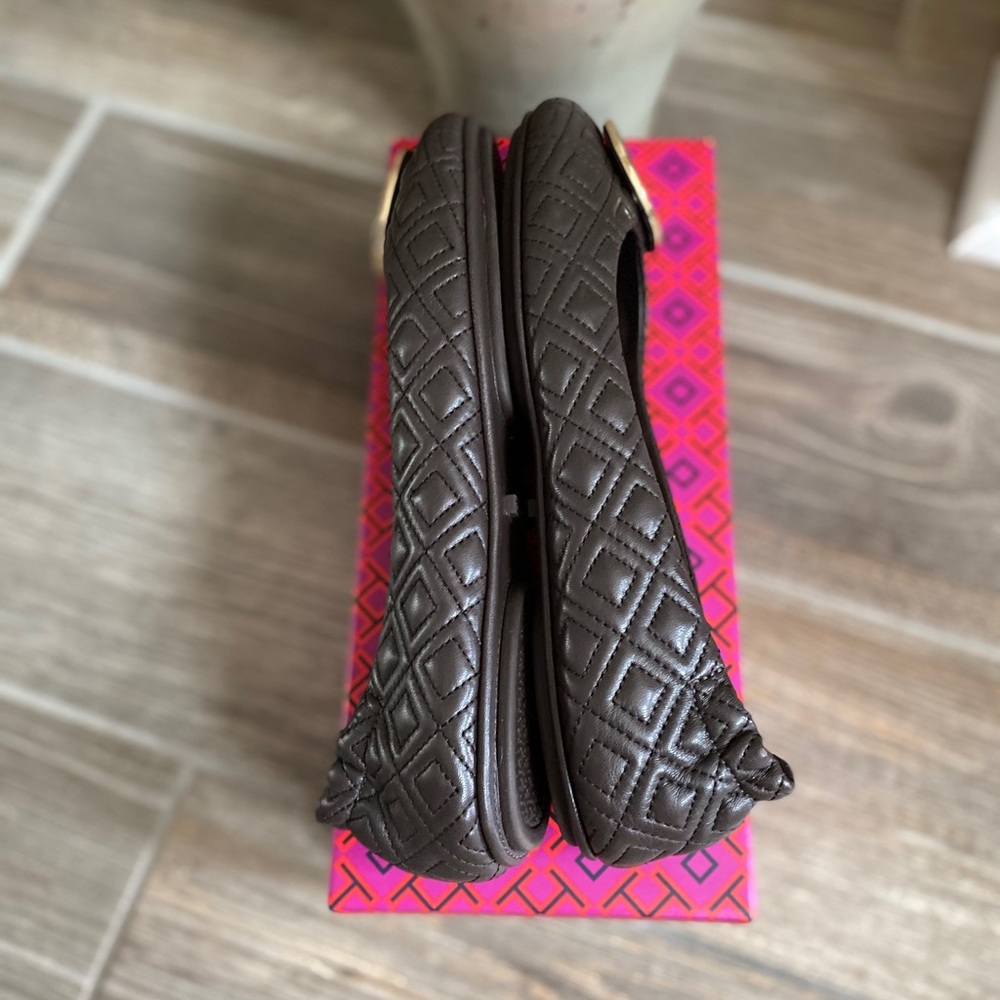 Tory Burch Quilted Minnie Leather Ballet Flats - Picture 6 of 10